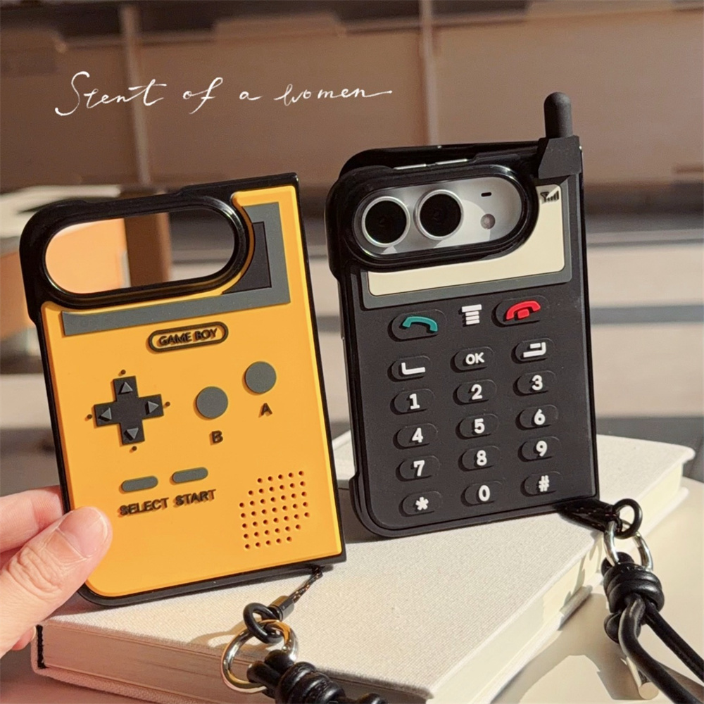 Cute Cartoon Wrist Strap Silicone Case - เคสโทรศัพท์สไตล์เกาหลี INS เรียบง่าย พร้อมสายคล้องข้อมือ สำหรับ iPhone