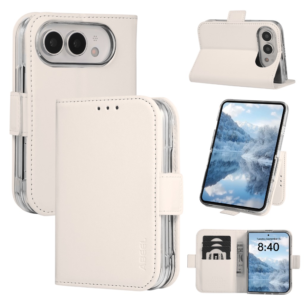 Leather Wallet Card Holder Phone Cover - กระเป๋าใส่บัตรและโทรศัพท์แบบมีฝาพับ ป้องกันการอ่านข้อมูล RFID สำหรับ Apple iPhone