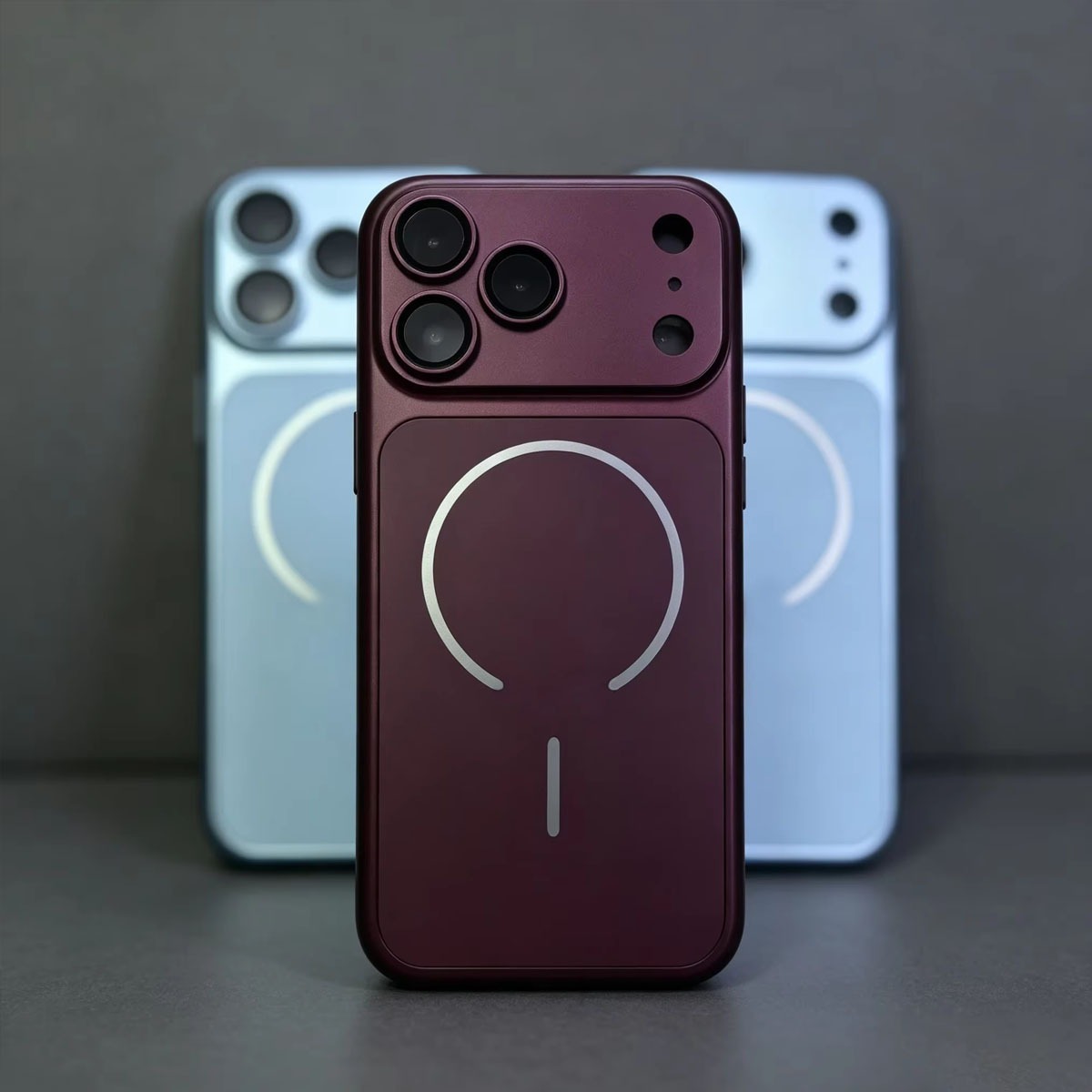 Matte Hard Pc Back Case - เคสโทรศัพท์แบบมีขอบกันกระแทกแม่เหล็ก Magsafe สำหรับ iPhone 18 17