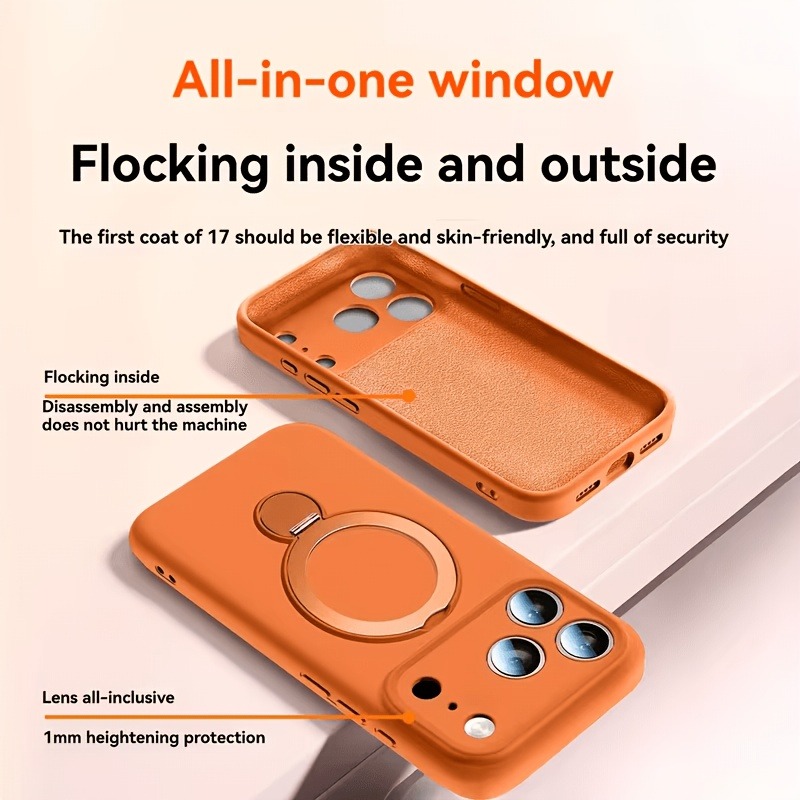 เคสโทรศัพท์ซิลิโคนเหลวพร้อมขาต - Liquid Silicone Magnetic Phone Case บทวิจารณ์และราคา
