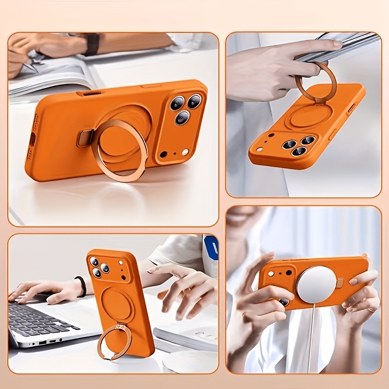 เคสโทรศัพท์ซิลิโคนเหลวพร้อมขาต - Liquid Silicone Magnetic Phone Case บทวิจารณ์และราคา