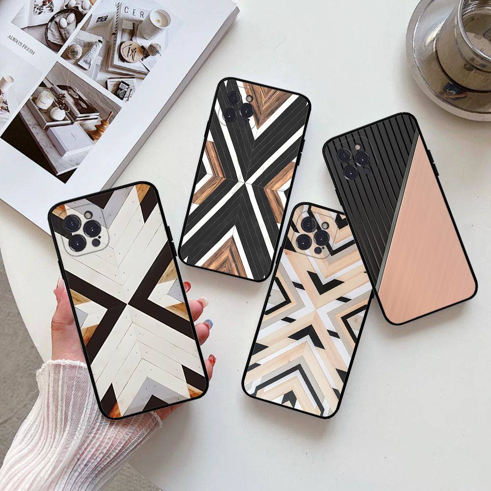 เคสโทรศัพท์ลายไม้และเรขาคณิตสไ - Vintage Floral Pattern Soft Case บทวิจารณ์และราคา