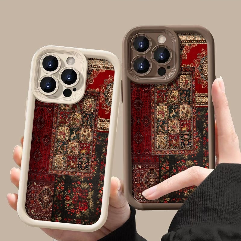 เคสโทรศัพท์ลายพรมวินเทจแบบแพทช - Vintage Floral Pattern Soft Case บทวิจารณ์และราคา