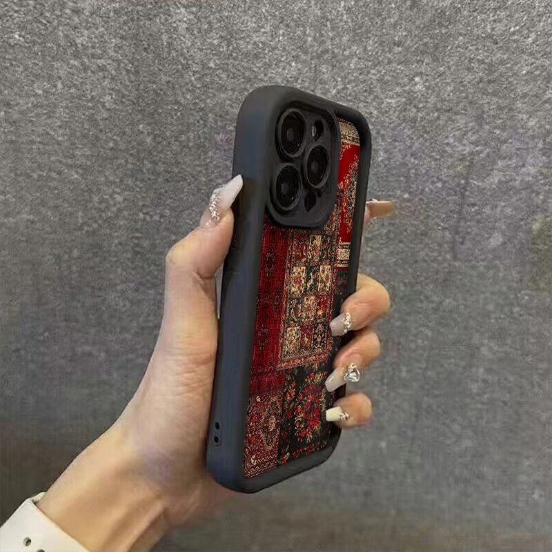 เคสโทรศัพท์ลายพรมวินเทจแบบแพทช - Vintage Floral Pattern Soft Case บทวิจารณ์และราคา