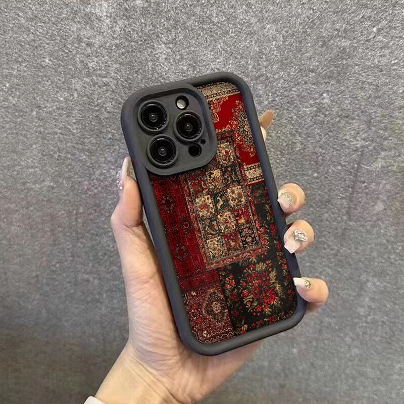 เคสโทรศัพท์ลายพรมวินเทจแบบแพทช - Vintage Floral Pattern Soft Case บทวิจารณ์และราคา