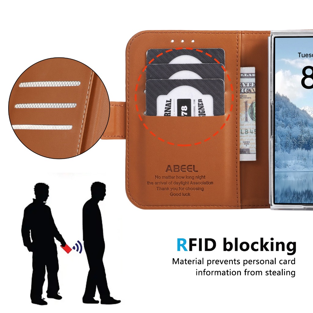 กระเป๋าใส่บัตรและโทรศัพท์แบบมี - Leather Wallet Card Holder Phone Cover บทวิจารณ์และราคา