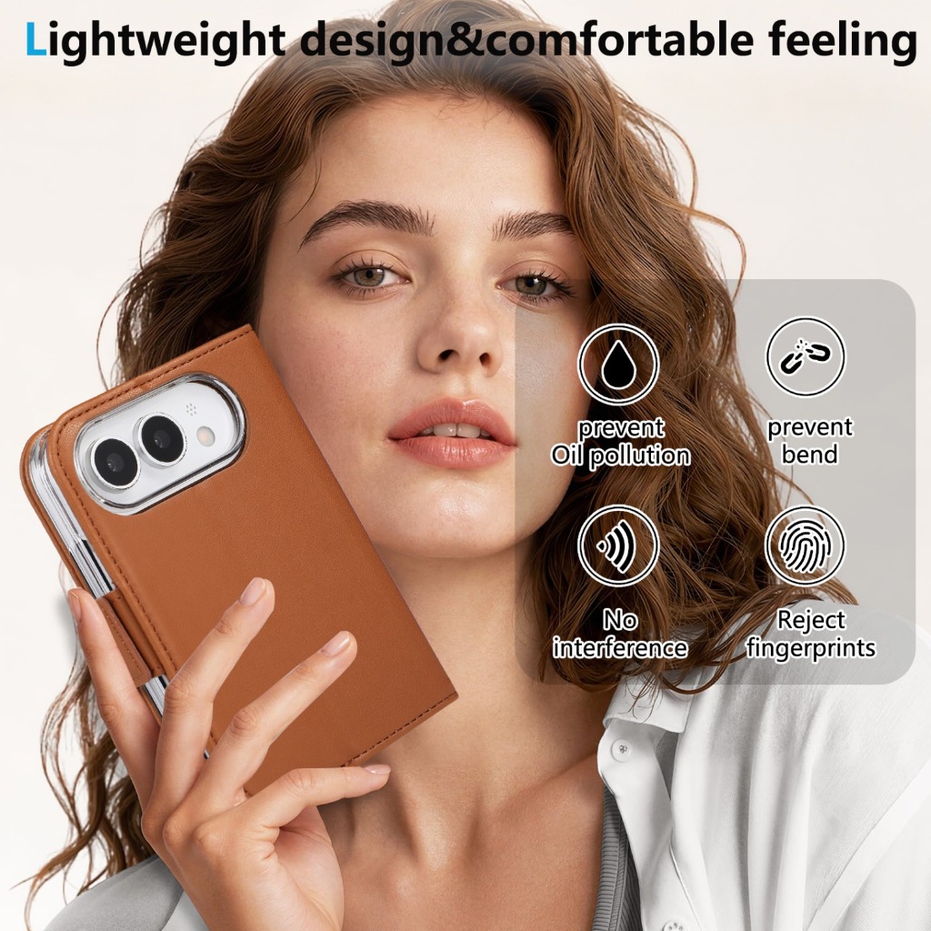 กระเป๋าใส่บัตรและโทรศัพท์แบบมี - Leather Wallet Card Holder Phone Cover บทวิจารณ์และราคา